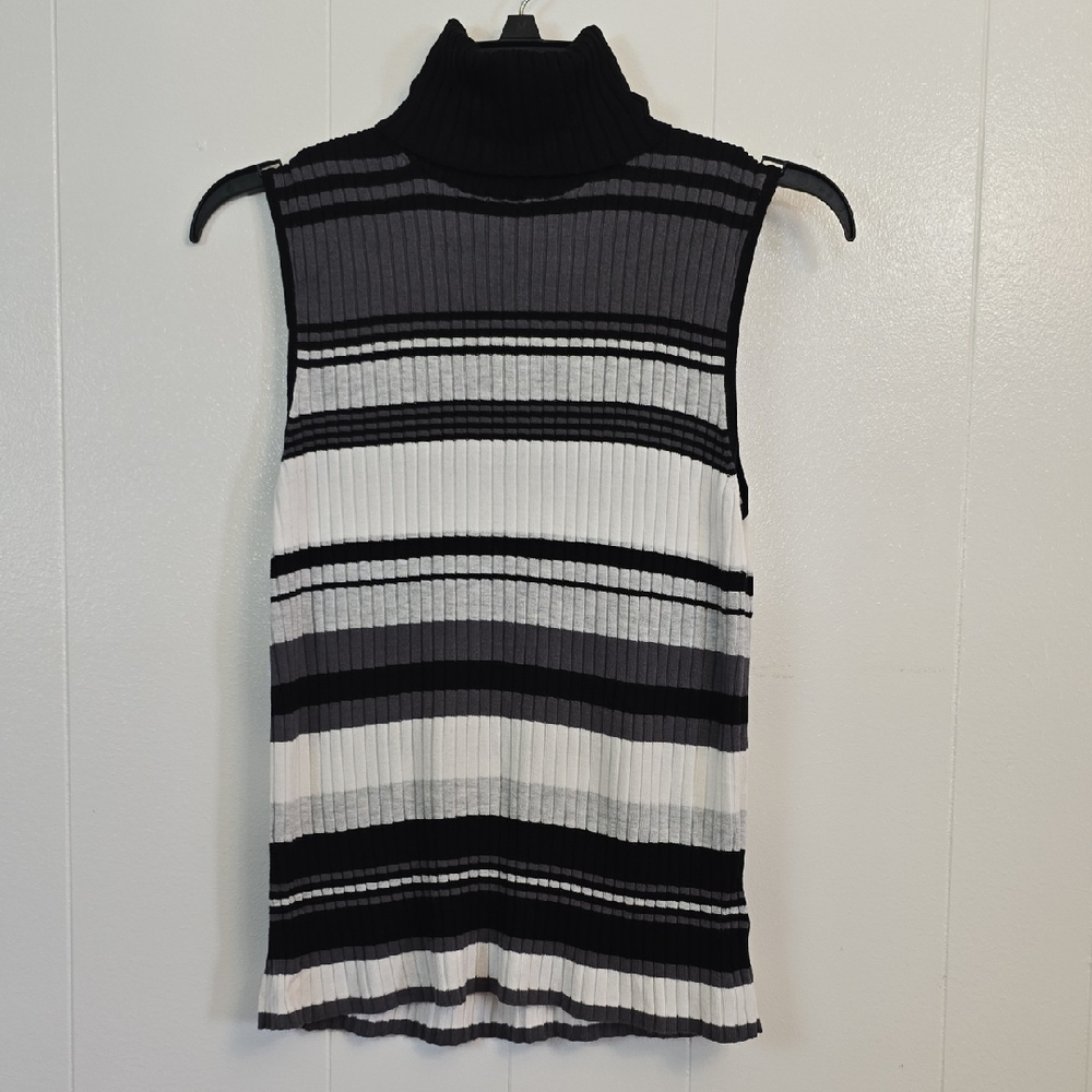 Express Striped Ribbed Knit Top